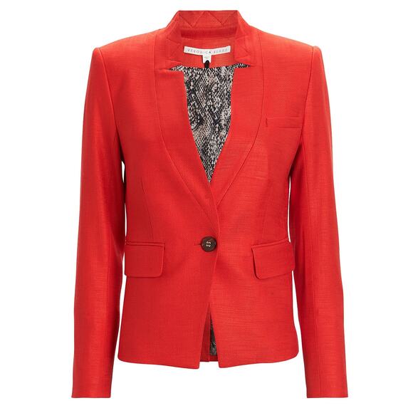 Veronica Beard Farley Dickey Jacket 0 NWT Red  Prep Blazer Academia Old Money - Picture 5 of 8